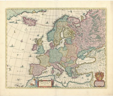 Map, Europa delineata et recens edita per Nicolaum Visscher, Nicolaes Jansz Visscher (1618-1679),