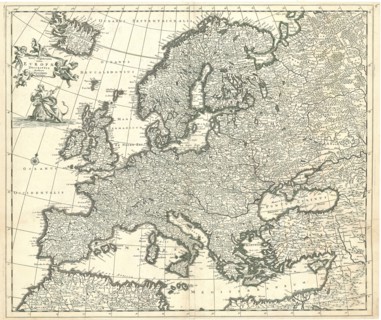 Map, Nova et accurata totius Europæ descriptio authore I. Danckerts Amstelodami, Justus Danckertsz