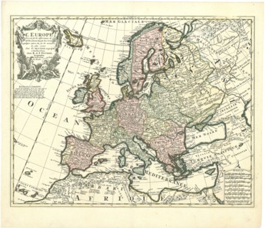 Map, L’Europe dressée sur les observations de Mrs. de l’Academie Royale des Sciences et quelques