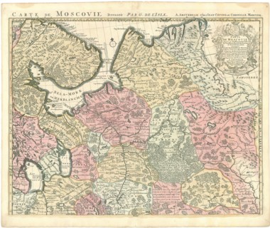 Map, Carte de Moscovie dressée par Guillaume de L’Isle de l’Academie Royale des Sciences a Son