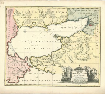 Map, Nouvelle carte geographique de la Mer d’Asof ou de Zabache & des Palus Meotides, Copperplate