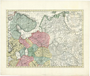 Map, Carte nouvelle de Moscovie represente la partie septentrionale dressée par G. de L’Isle