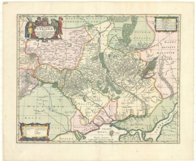 Map, Typus generalis Ukrainæ sive Palatinatuum Podoliæ, Kioviensis et Braczlaviensis terras nova