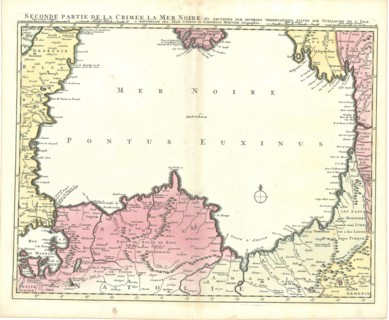 Map, Seconde partie de la Crimée, la Mer noire &c. rectifiés par diverses observations faites par