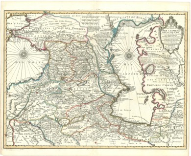 Map, Carte des pays voisins de la Mer Caspiene dressée pour l’usage du roy sur la carte de cette