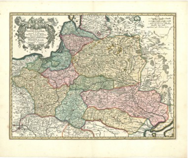 Map, Tabula nova totius Regni Poloniæ., Nicolas Sanson (1600-1667), Copperplate print