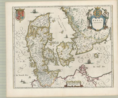 Map, Dania regnvm, Copperplate print