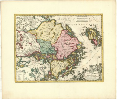 Map, Ducatus Uplandiae cum Westmanniae Sudermanniaeque finitimis correcta descriptio, Frederick de
