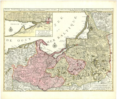 Map, Regni Borussiae secundum observationes novissima, accuratissima descriptio =, Reinier Ottens