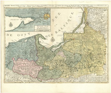 Map, Regni Borussiae secundum observationes novissima, accuratissima descriptio =, Jan Barend Elwe