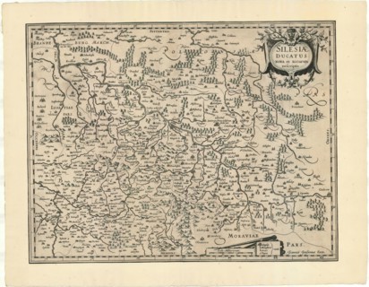 Map, Silesiæ Ducatus nova et accurata descriptio, Copperplate print