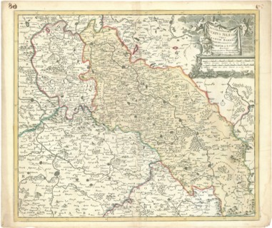 Map, Accuratissima ducatus Silesiæ eique regnum Bohemiæ Marchionatus Moraviæ et Lusatiæ, Theodorus
