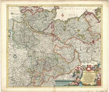 Map, Circulus Saxoniae inferioris in quo sunt Ducatus Holsatiae, Meklenburgi Lauwenburgi Luneburgi,