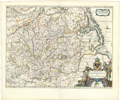 Map, Circvlvs Westphalicvs, sive Germaniae Inferioris, Copperplate print