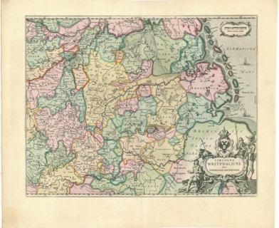 Map, Circvlvs Westphalicvs, sive Germaniae Inferioris, Copperplate print