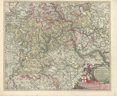 Map, Archiepiscopatus ac electoratus Trevirensis ditio, in ejusdem praefecturas et alias