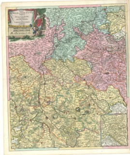 Map, Exactissima totius Mosellae et Sarae fluvii tabula et minorum in eum influentisim cum omnibus