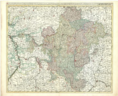 Map, Circulus Franconicus divisa in ducatus Coburgi, Franconiae, et episcopatus Wurtzburgi,