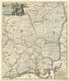 Map, Le theatre de la guerre dans les Sevennes avec les montagneet les plaines des environs de