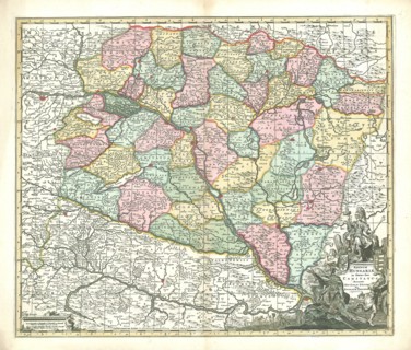 Map, Regnum Hungariae in omnes suos comitatus, Nicolaes Jansz. Visscher (1618-1679), Copperplate