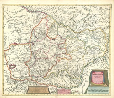 Map, Nova Transilvaniae principatus tabula, Cornelis Danckerts II (1664-1717), Copperplate print