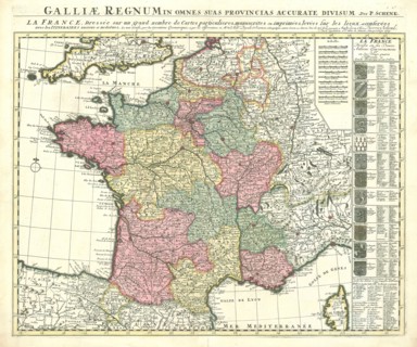 Map, Guillaume Delisle (1675-1726), Copperplate print