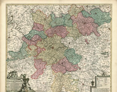 Map, Frederick de Wit (1610-1698), Copperplate print