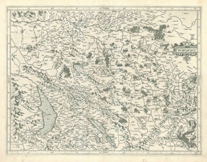 Map, Comté, Gerard Mercator (1512-1594), Copperplate print