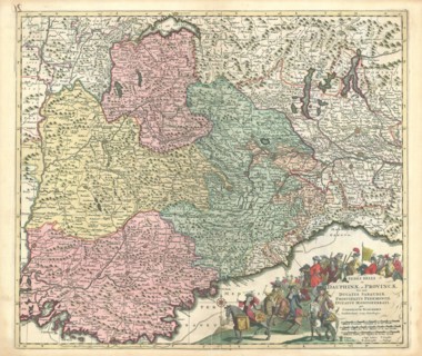Map, Sedes belli in Dauphinæ et Provinciæ. nec non ducatus Sabaudiæ. principatus Pedemontii.