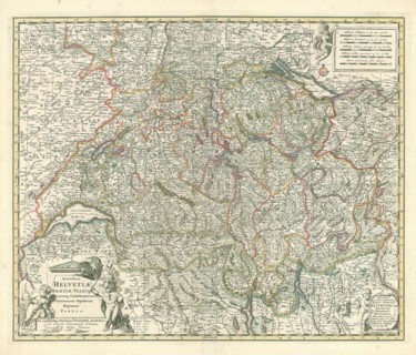 Map, Exactissima Helvetiae Rhaetiae, Valesiae caeterorumq. confoederatorum ut et finitimorum