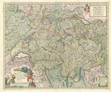 Map, Exactissima Helvetiae Rhaetiae, Valesiae caeterorumq. confoederatorum ut et finitimorum