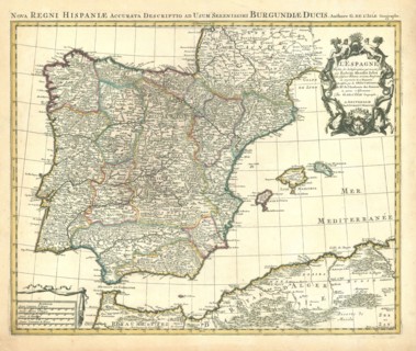 Map, L'Espagne dressée sur la description qui en a eté faite par Rodrigo Mendez Sylva et sur