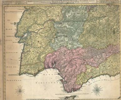 Map, Perfectissima geographica delineatio Regnorum Vandalitiae, Granatae, et Algarbiae; tractuum,