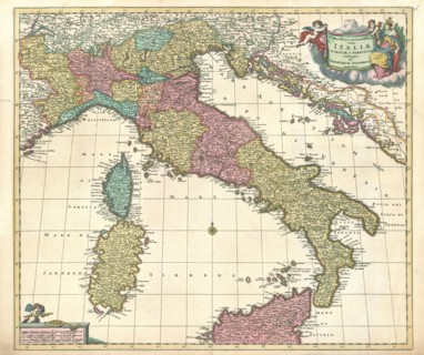 Map, Novissima et accuratissima totius Italiae Corsicae et Sardiniae descriptio, Theodorus