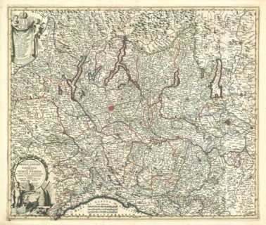 Map, Status et ducatus Mediolanensis et Parmensis, Carel Allard (1648-1709), Copperplate print