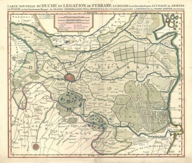 Map, Carte nouvelle du duché et legation de Ferrare a l'Eglise, Guillaume Sanson (-1703),