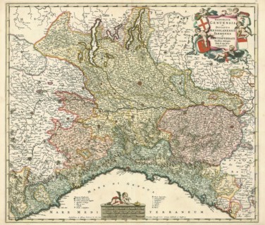 Map, Reipublicae Genuensis et ducatus mediolanensis Parmensis et Montisferrati, Frederick de Wit