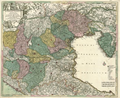 Map, Dominii Veneti in Italia in partes accurate divisi ac statuum ducum Parmae, Mutinae, Mantuae