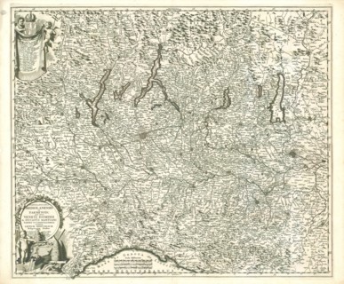Map, Status et ducatus Mediolanensis et Parmensis, Carel Allard (1648-1709), Copperplate print