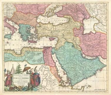 Map, Accuratissima et maxima totius Turcici imperii tabula cum omnibus suis regionibus novissima