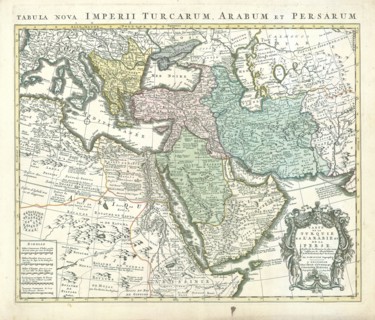 Map, Carte de la Turquie de l'Arabie et de la Perse, Guillaume Delisle (1675-1726), Copperplate