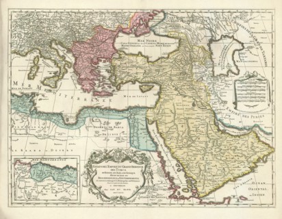 Map, Estats del'empire du grand seigneur des Turcs en Europe, en Asie, et en Afrique, divisé en