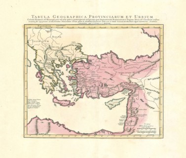 Map, Tabula geographica provinciarum et urbium Colonia Romana vel Municipii jure vel alia quâvis