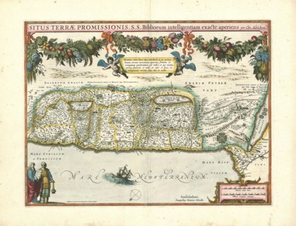 Map, Situs terrae promissionis. S.S. Bibliorum intelligentiam exacte aperiens, Christiaan van