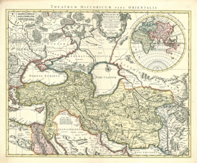 Map, Theatrum historicum ad annum Christi quadrigentesimum in quo tum Imperii Romani tum Barbarorum