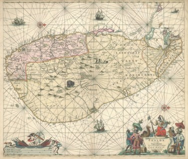 Map, Pascaert van 't eylandt Ceylon, voordesen Taprobana; b? de inwoonders genaemt Lankaun,