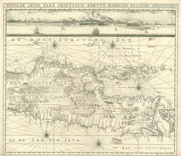 Map, Insulae Iavae Pars Orientalis, Adriaan Reland (1676-1718), Copperplate print