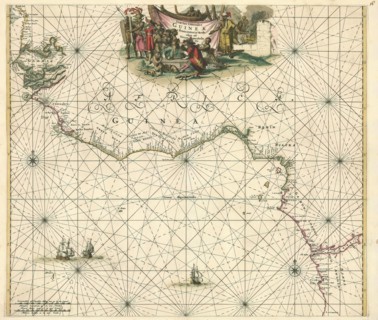 Map, Tractus littorales Guineae a Promontorio Verde usque ad Sinum Catenbelae, Copperplate print
