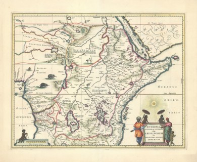 Map, Æthiopia superior vel interior; vulgo Abissinorum sive presbiteri Ioannis Imperium,