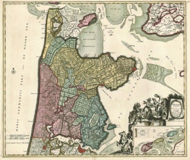 Map, Hollandiae Septentrionalis & Frisiae Occidentalis accuratissima delineatio, Joachim Ottens